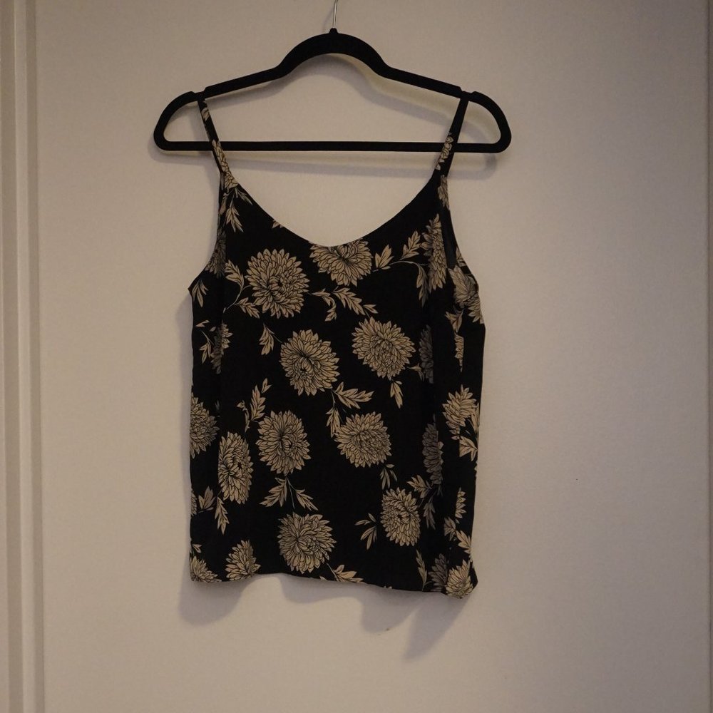 Black Floral Tank